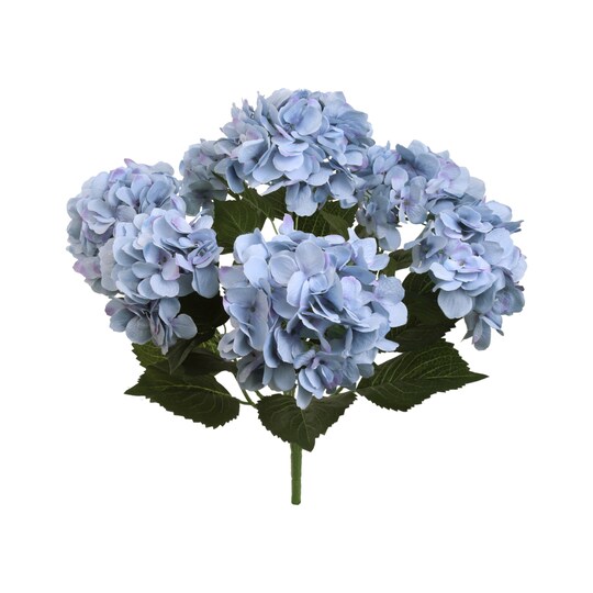 Floral Home; 20" Artificial Hydrangea Bush — 7 Silk Blooms, Faux Flowers for Planters, Wedding Centerpieces, Tablescapes & Year-Round Color | Floral Home; Category:Floral Bushes; Image:1